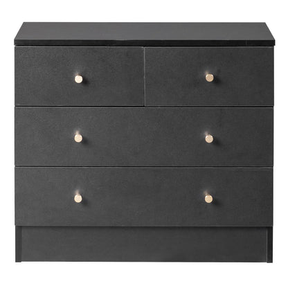 Modern Simple 4-Drawer Dresser Black - view 4