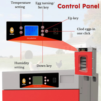 400 Eggs Incubator Cabinet with Automatic Turning&Digital Temperature Control - view 3