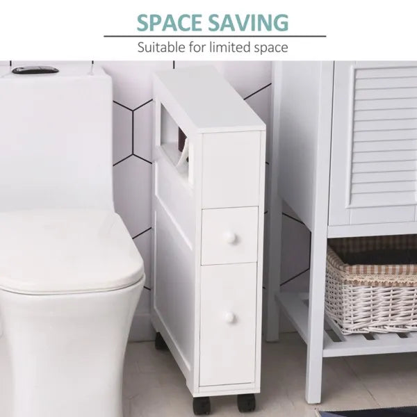 Bathroom Side Storage Cabinet - White - view 3