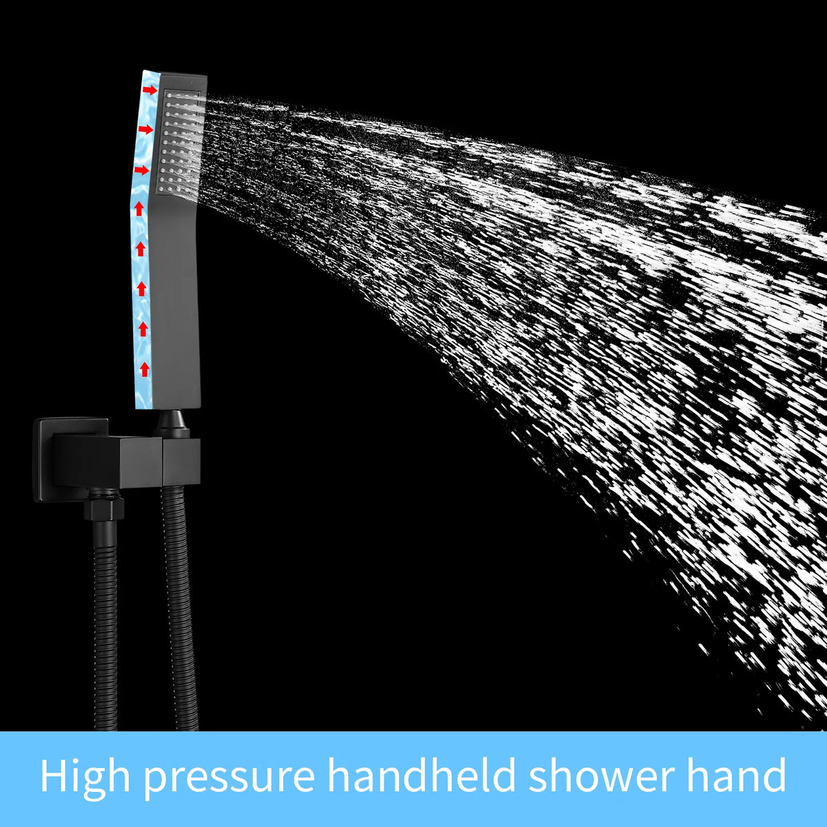 Shower System Shower Faucet Combo Set Wall Mounted with 12" Rainfall Shower Head and handheld shower faucet - view 2