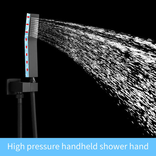 Shower System Shower Faucet Combo Set Wall Mounted with 12" Rainfall Shower Head and handheld shower faucet - view 2