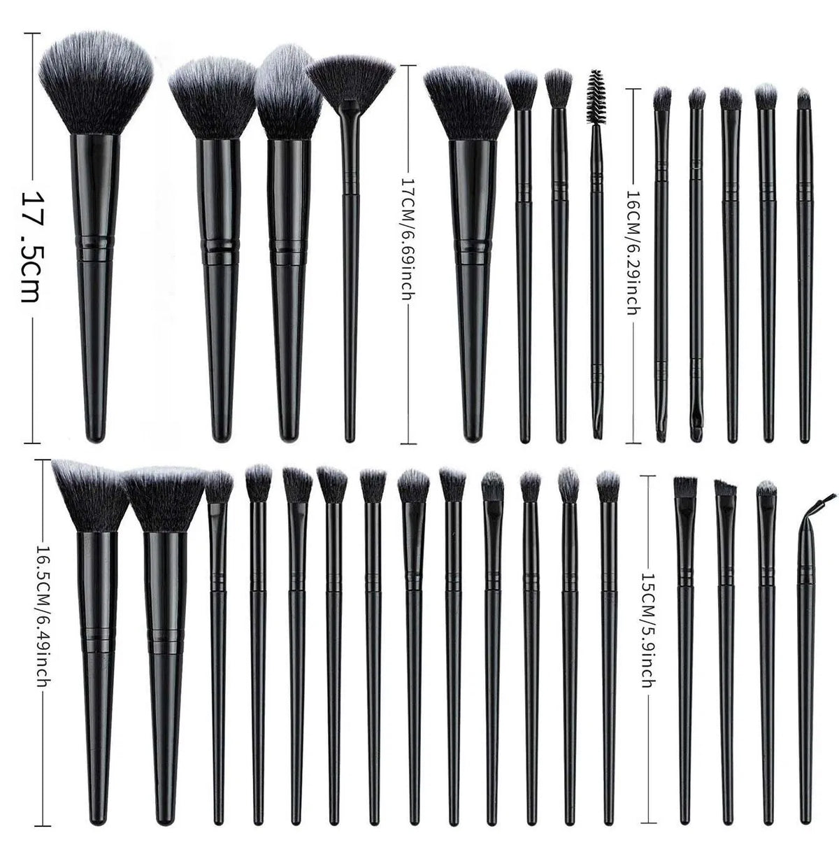 25pcs Makeup Brush Concealer Blush Foundation Eyeshadow Make Up Brush Makeup tools Black - view 4