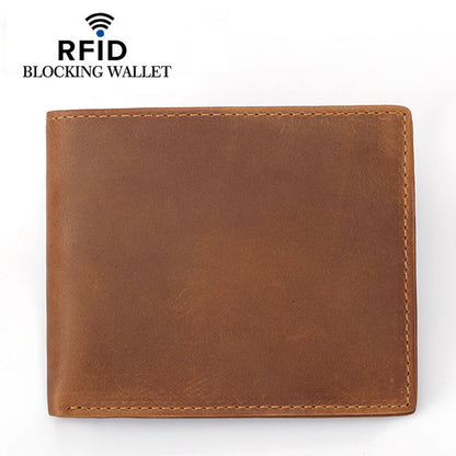 RFID Leather Bifold Retro Men's Wallet - view 5