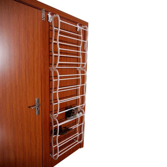 12 Layers Wall-mounted Style Home Shoe Rack White - view 2