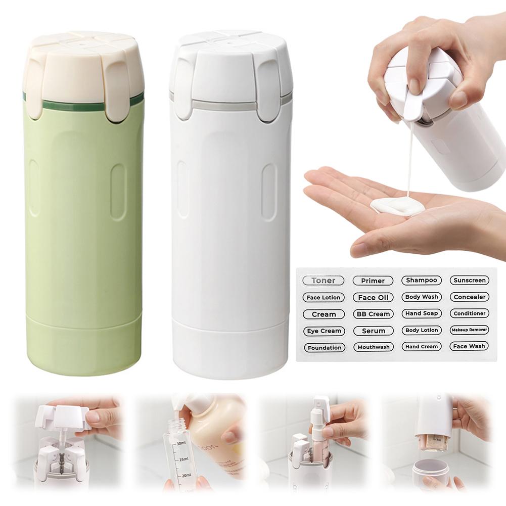 4 In 1 Travel Dispenser Portable Travel Bottles Leak Proof Leakproof Travel Container For Perfume Shampoo Conditioner