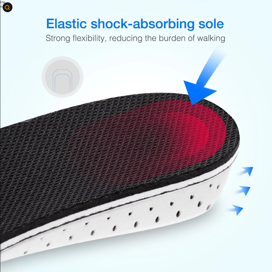 Men Women Invisible Height Increase Insoles Heel Lift Taller Shoe Inserts Pad US - view 6