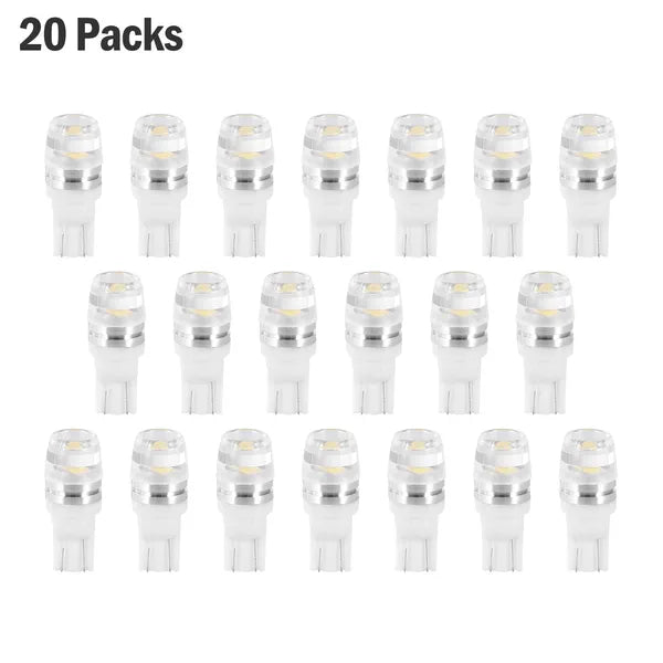 20Pcs LED Car Light Bulbs T10 2323SMD 6500K White Auto Lamps Replacement For Dome Map Door Trunk Signal License Plate