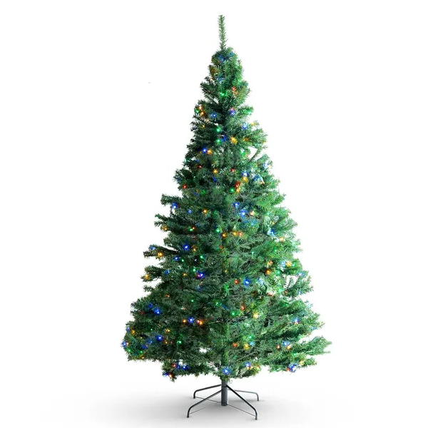 VEVOR Christmas Tree, 6.5ft Prelit Artificial Xmas Tree, Full Holiday Decor Tree With 450 Multi-Color LED Lights - view 3