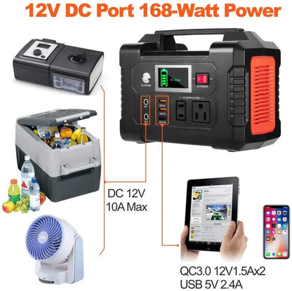 200W Portable Power Station, FlashFish 40800mAh Solar Generator With 110V AC Outlet/2 DC Ports/3 USB Ports - view 5