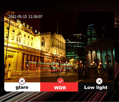 Car Dual Lens Dash Cam HD 1080P Front Rear Inside Video Recorder Camera G-Sensor - view 8