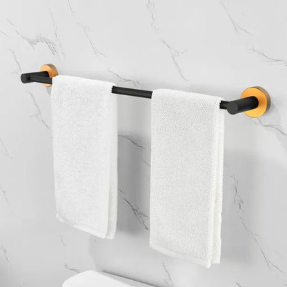 Bathroom Hardware Set; Thicken Space Aluminum 6 PCS Towel bar Set- Black Gold 24 Inches Wall Mounted - view 8
