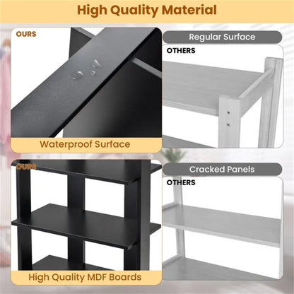 7-Tier Double-Row Shoe Rack With Adjustable Shelves, Anti-Tipping Narrow Storage Rack For Entryway Closet-Black - view 4