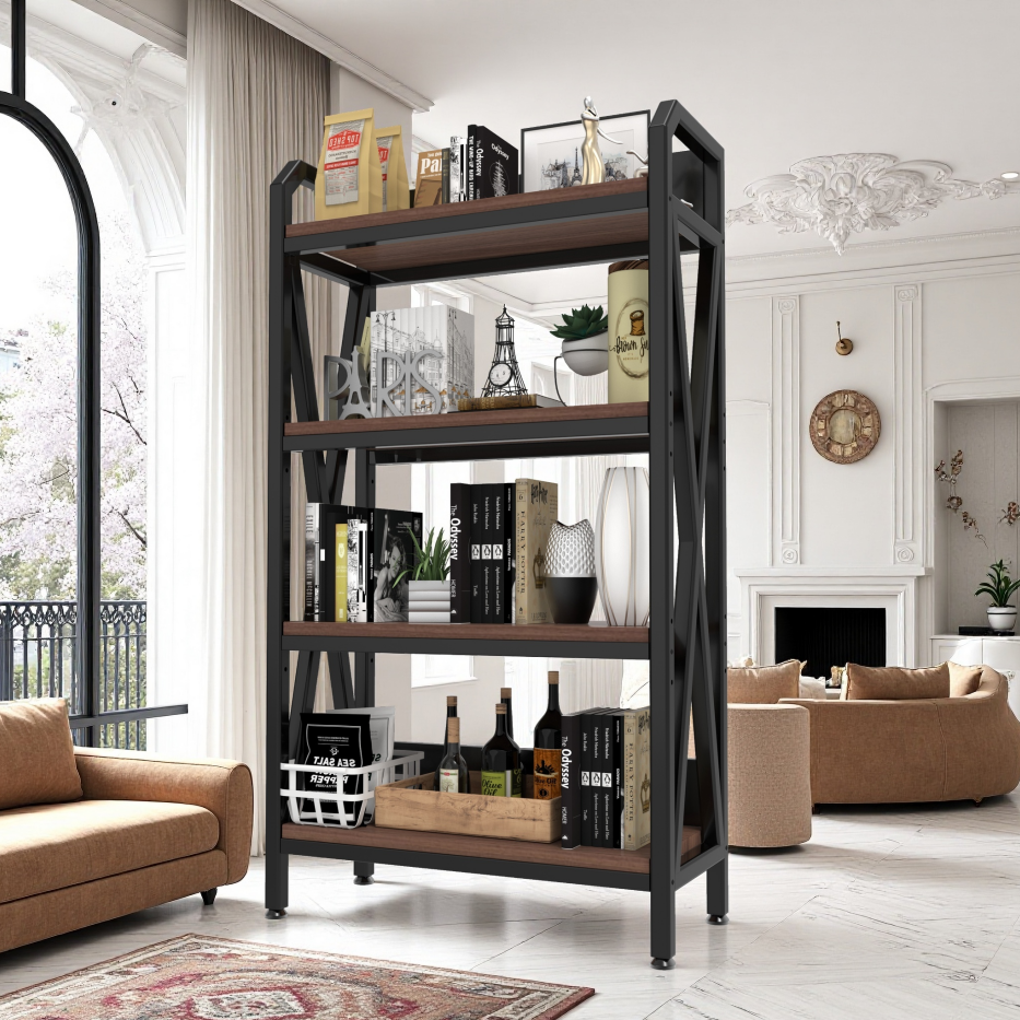 56.30'' Bakers Rack 4-Level Storage Shelves Metal And Wooden Kitchen Shelves, Kitchen Organizers And Storage - view 10