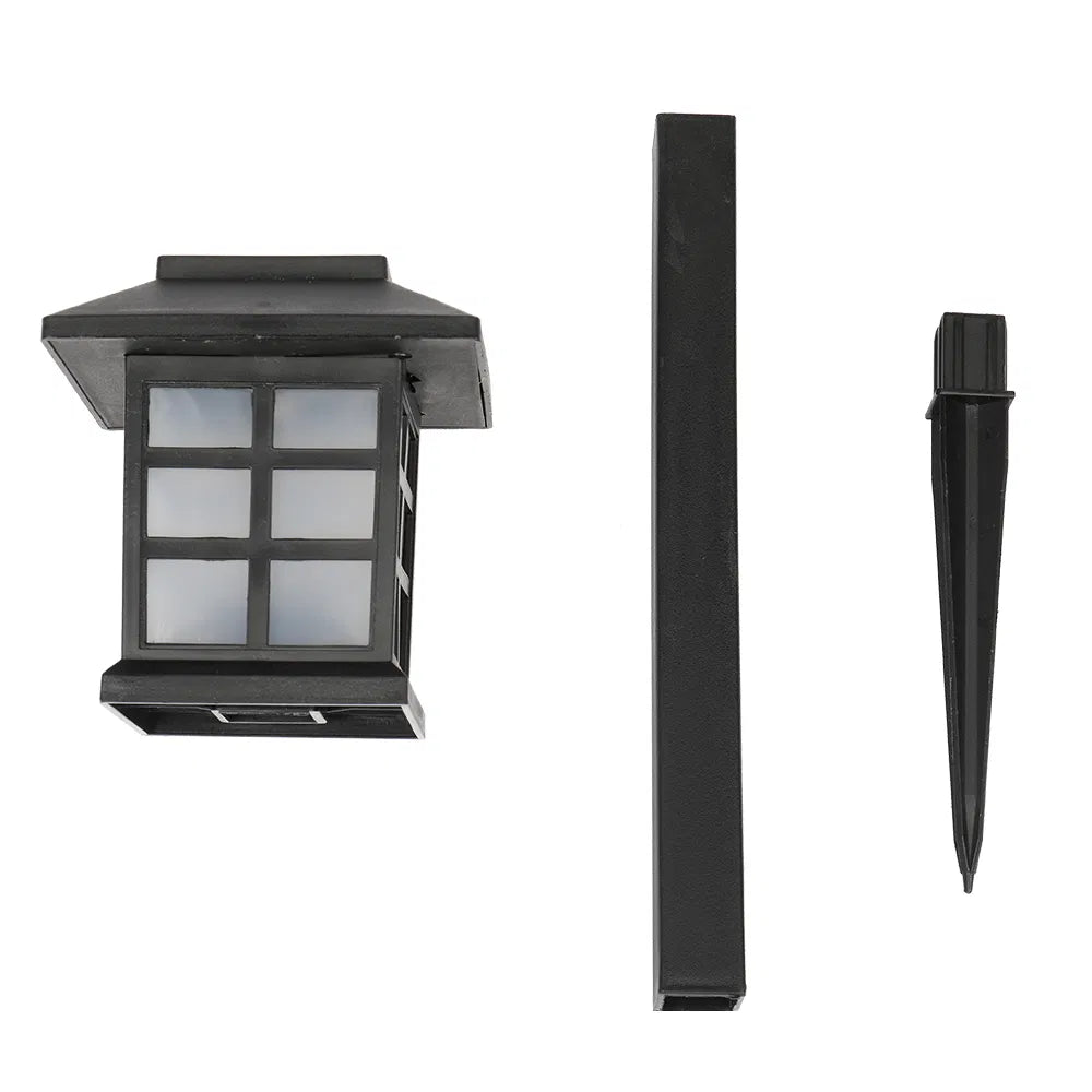 Free shipping 6pcs White LED Solar Lantern Torch Light Garden Landscape Lighting YJ - view 3