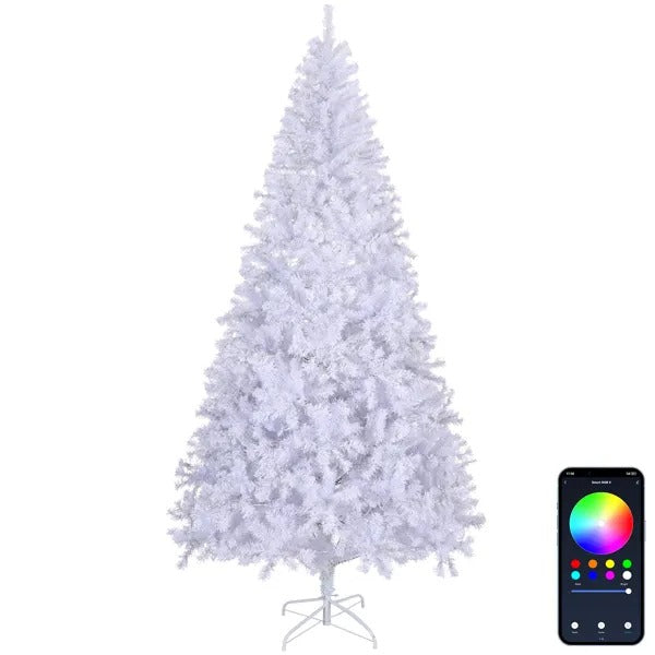7 FT Pre-lit Artificial Christmas Tree, APP Controlled Xmas Tree Hinged Branches With 400 RGB Lights And 1150 Branch - view 5