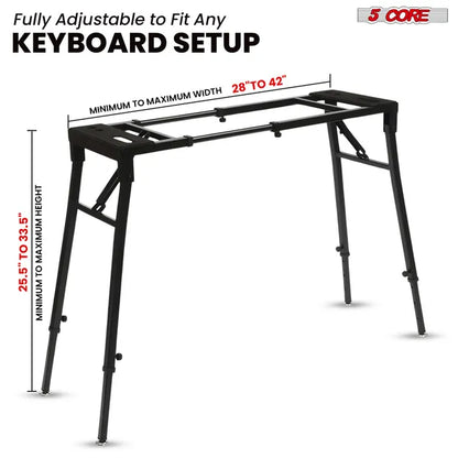 5 Core Keyboard Stand Adjustable Electric Digital Piano Synth Holder Heavy Duty For 54-88 Key Boards - view 2