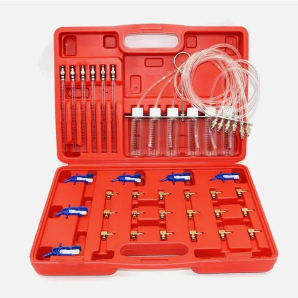 Tool For Measuring The Return Oil Volume Of Fuel Injectors, Including A Testing Connector And A Measuring Cup