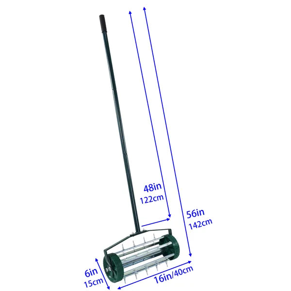 Heavy Duty Rolling Lawn Aerator,Rolling Lawn Aerator, Rotary Push Tine Spike Soil Lawn Aerator Gardening Tool - view 5