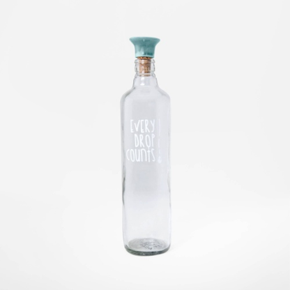 Drop Glass Water Bottle With Ceramic Stopper-750 ML - view 4