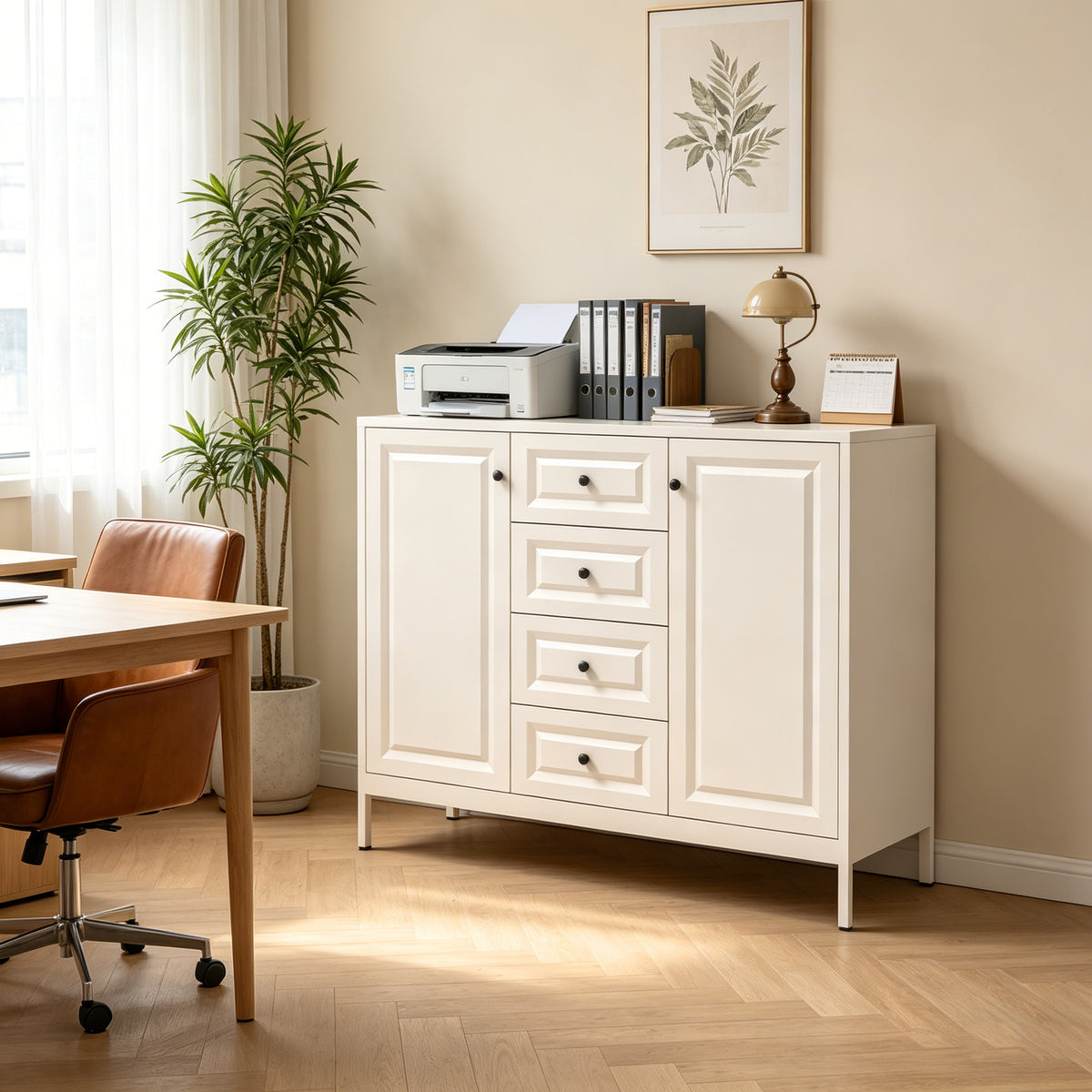 40.16'' Storage Sideboard Buffet Cabinet, Freestanding Accent Cabinet With 4 Drawers & 2 Doors - view 3