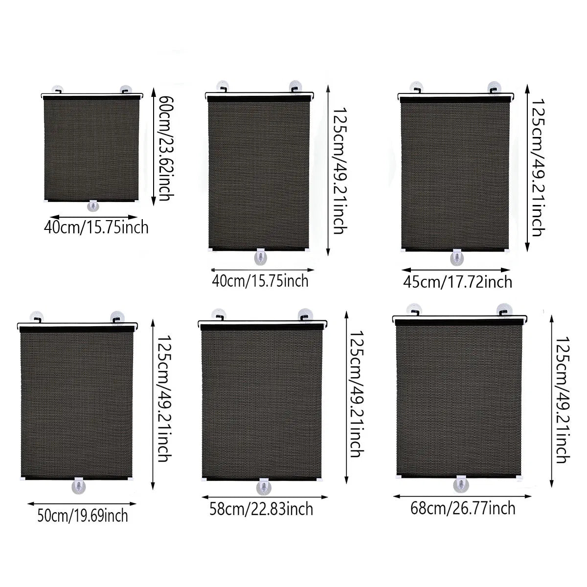 Window Shade with 3 Suction Cups Insulation Blackout Blind Shade Portable Temporary Cover - view 3