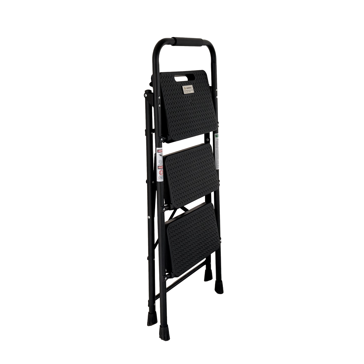 3 Step Ladder, Folding Step Stool With Wide Anti-Slip Pedal, Sturdy Steel Ladder, Lightweight, Portable Steel Step Stool - view 8