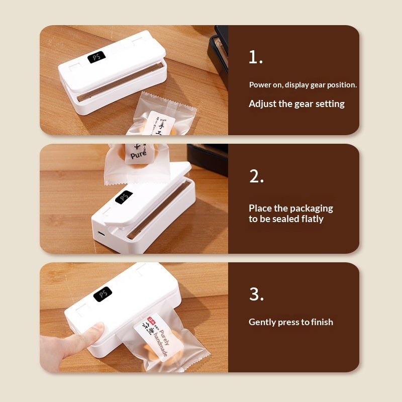 Vacuum Sealer USB-powered Portable Home Vacuum Machine Food Storage Bags - view 4