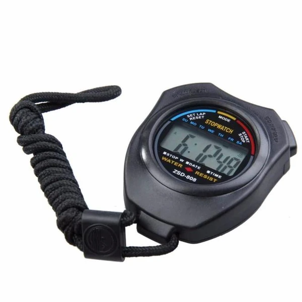 2PCS SET Digital Stopwatch Sports Counter Chronograph Date Timer Odometer Watch - view 3