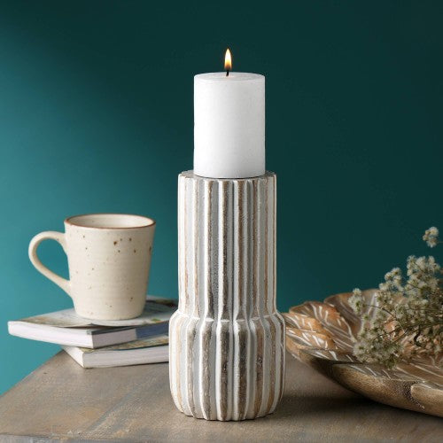 Decorative Wooden Centerpiece Candle Holder- Elegant Candle Stand For Any Occasion - view 2