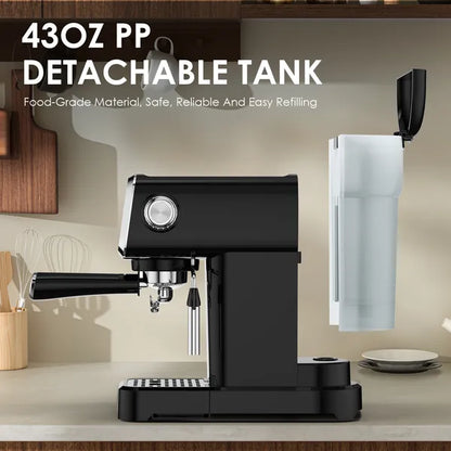 20 BAR Slim Vertical Espresso Machine With Milk Frother, Built-in Cup Warmer, 43 OZ Detachable Tank, For Rich Espresso - view 3