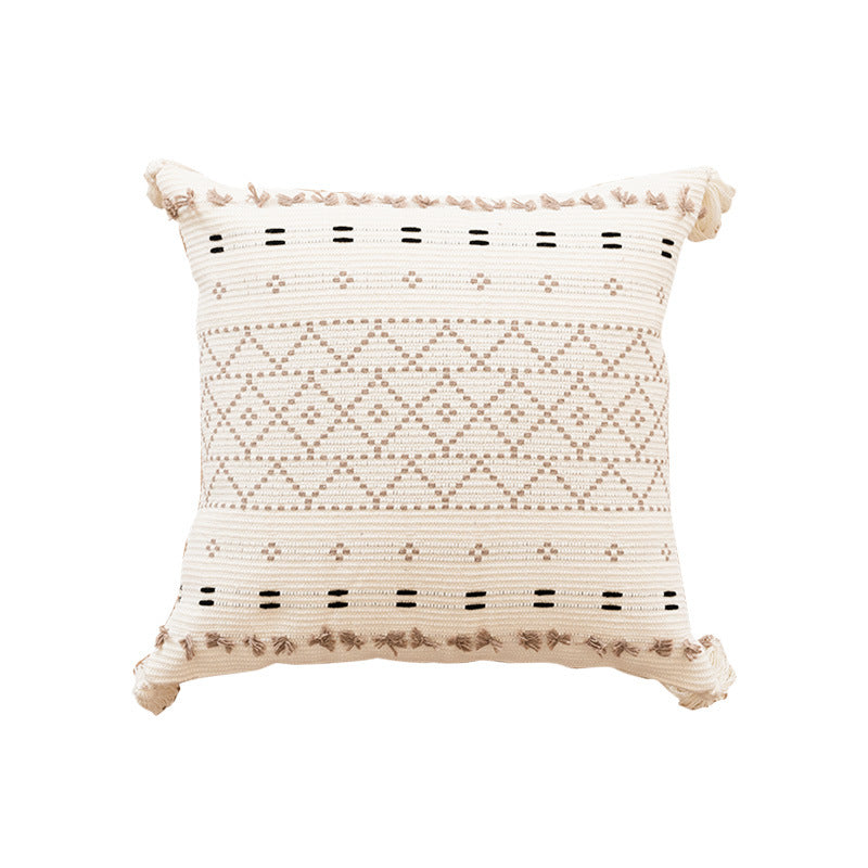 Simple Sofa With Tassel Cushion And Throw Pillow Covers - view 5