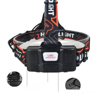 LED Headlamp USB Rechargeable Head Torch Zoom Headlight Lamp Super Bright Flashlight Work Light 3 Modes With Li-ion - view 4