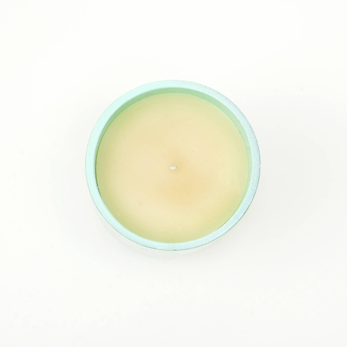Pastel Glow Scented Wax Candle Blue Elegant & Aromatic Candle For Home & Office Soothing Fragrance & Long-Lasting Burn - view 3