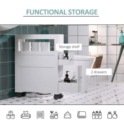 Bathroom Side Storage Cabinet - White - view 10
