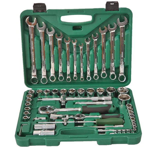 61-Piece Mechanics Tool Set, Socket Tool Set - Including Ratchet Set Metric Drive Socket Wrenches Set