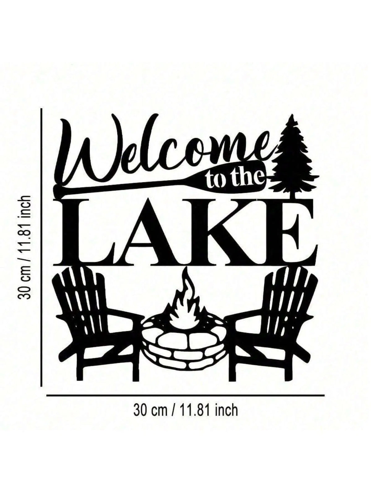 Modern Abstract Lake Waterproof Rust Resistant iron Wall Art Living Room Bedroom Office Patio Decor - view 3