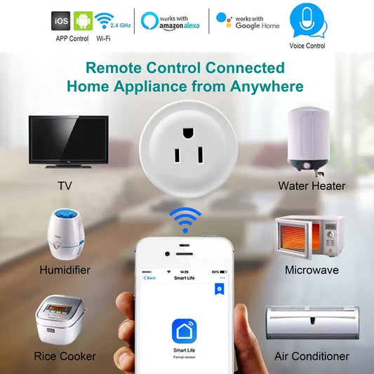 WiFi Smart Plug Outlet Wireless Smart Socket APP Remote Voice Control Timer Alexa Google US - view 2