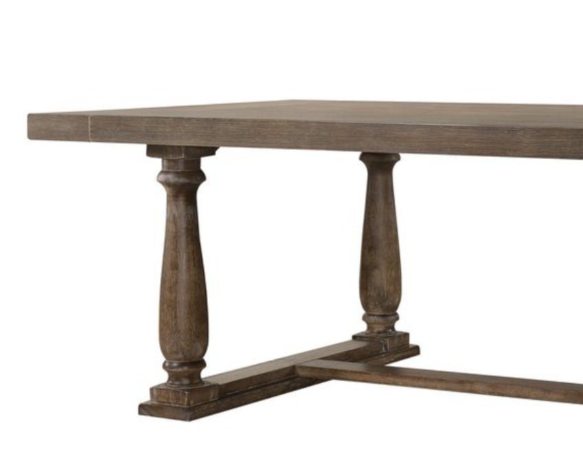Bernard Weathered Oak Finish Dining Table - view 5