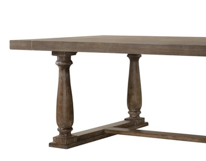 Bernard Weathered Oak Finish Dining Table - view 5