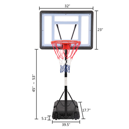 Same Model Code 13290080-HY-B064S Portable Movable Swimming Pool PVC Transparent Backboard Basketball Stand Basket - view 6