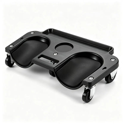 Black Rolling Knee Creeper with EVA Foam Cushioned Pads, 300 LBS Capacity Garage Knee Dolly with Magnetic & Long Tool - view 5