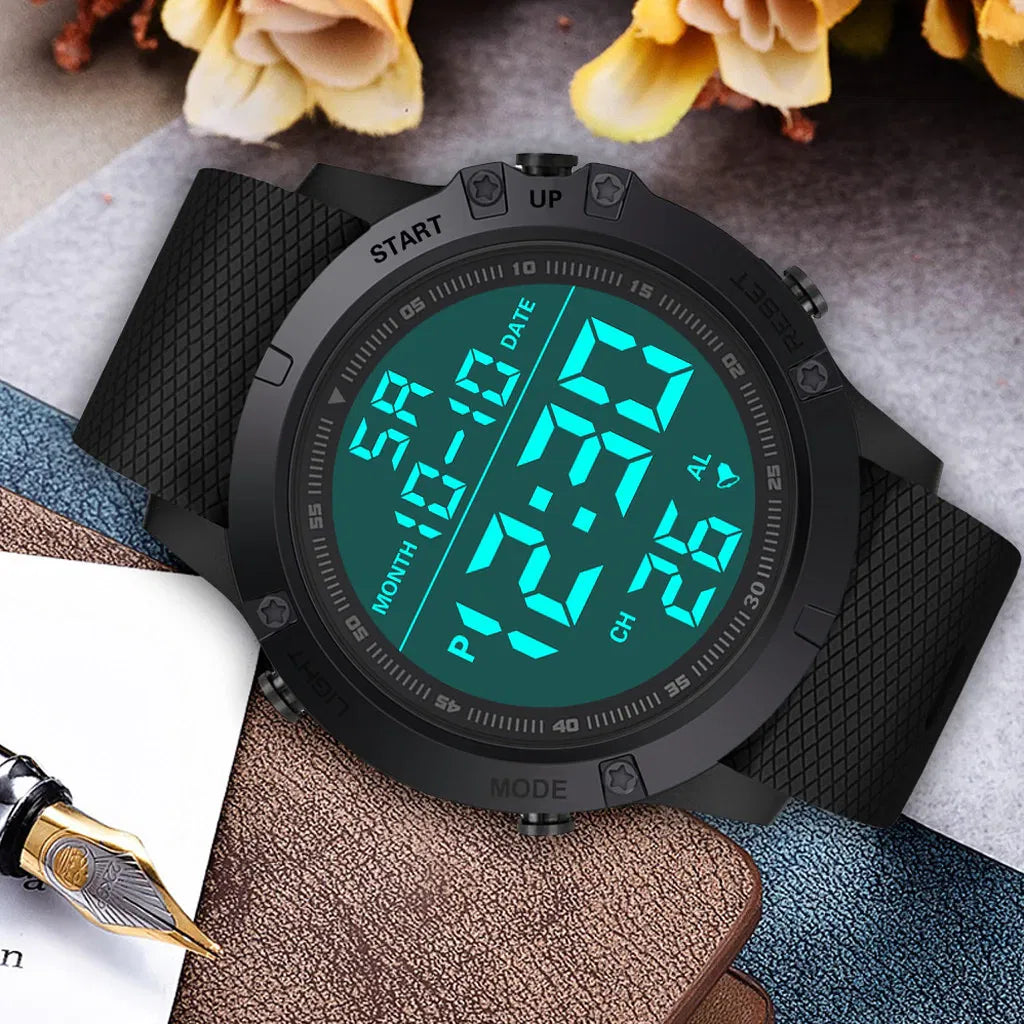 Waterproof Digital Sports Watch Military Tactical LED Backlight Wristwatch Men - view 7