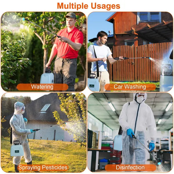 5L/1.3Gallon Electric Plant Sprayer Automatic Plant Sprayer Telescopic Garden Handheld Sprayer With 3 Spray Spouts - view 3