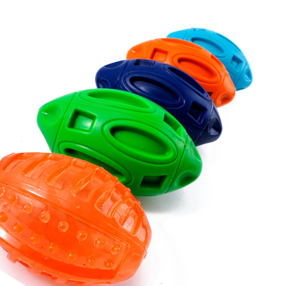 Pet Supplies Dog Toys Rubber Sounding Rugby Wear-Resistant Bite-Resistant Sounding Dog Ball - view 7