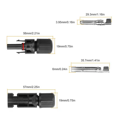10 Pairs Solar Panel Connectors Solar Wire Adapter Male Female IP67 - view 4