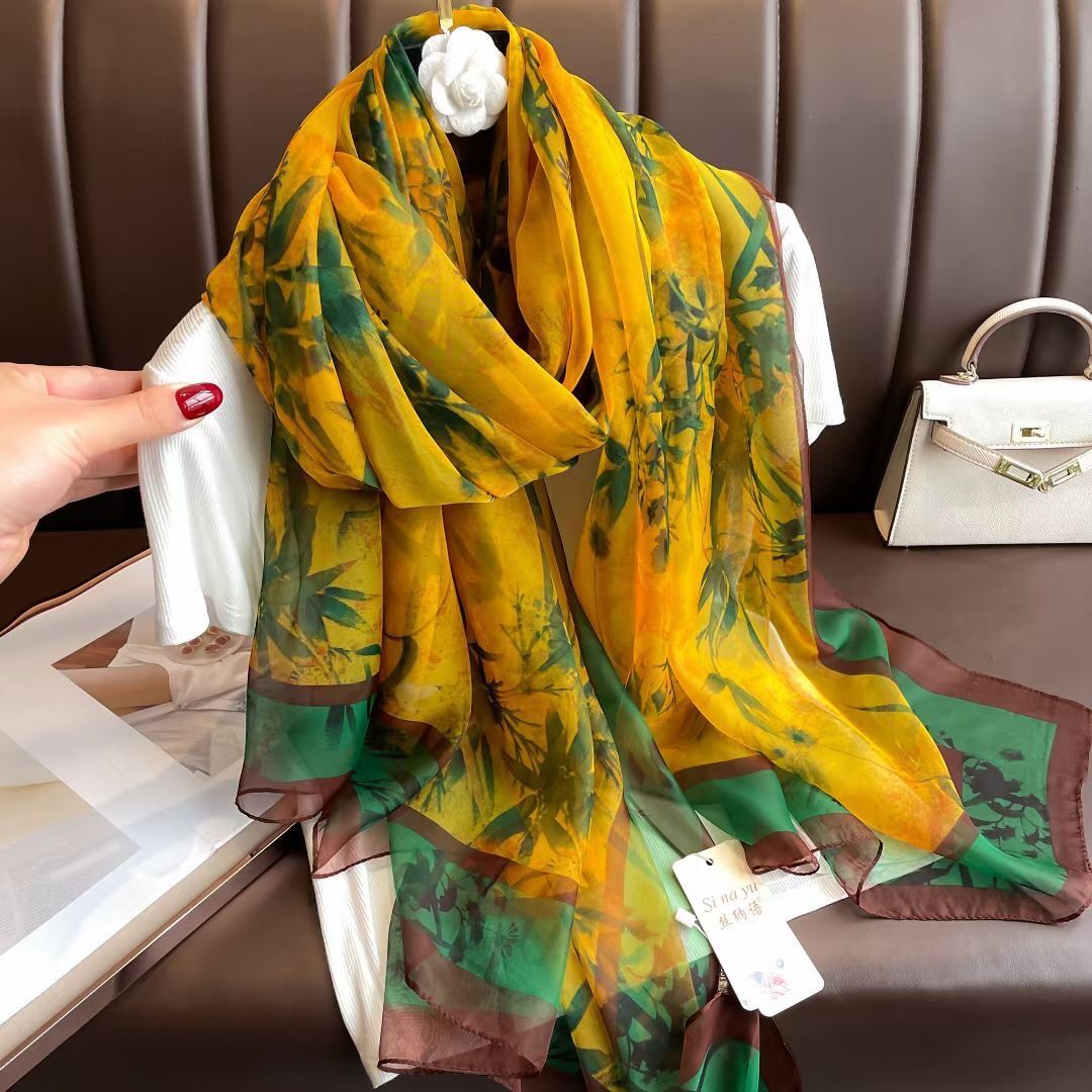 Silk All-matching Yousoft Scarf Long Elegant Scarf - view 8