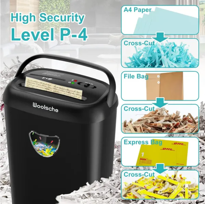 Cross Cut Paper Shredder,High-Performance,14-Sheet Capacity,6.6 Gallon Basket - view 2