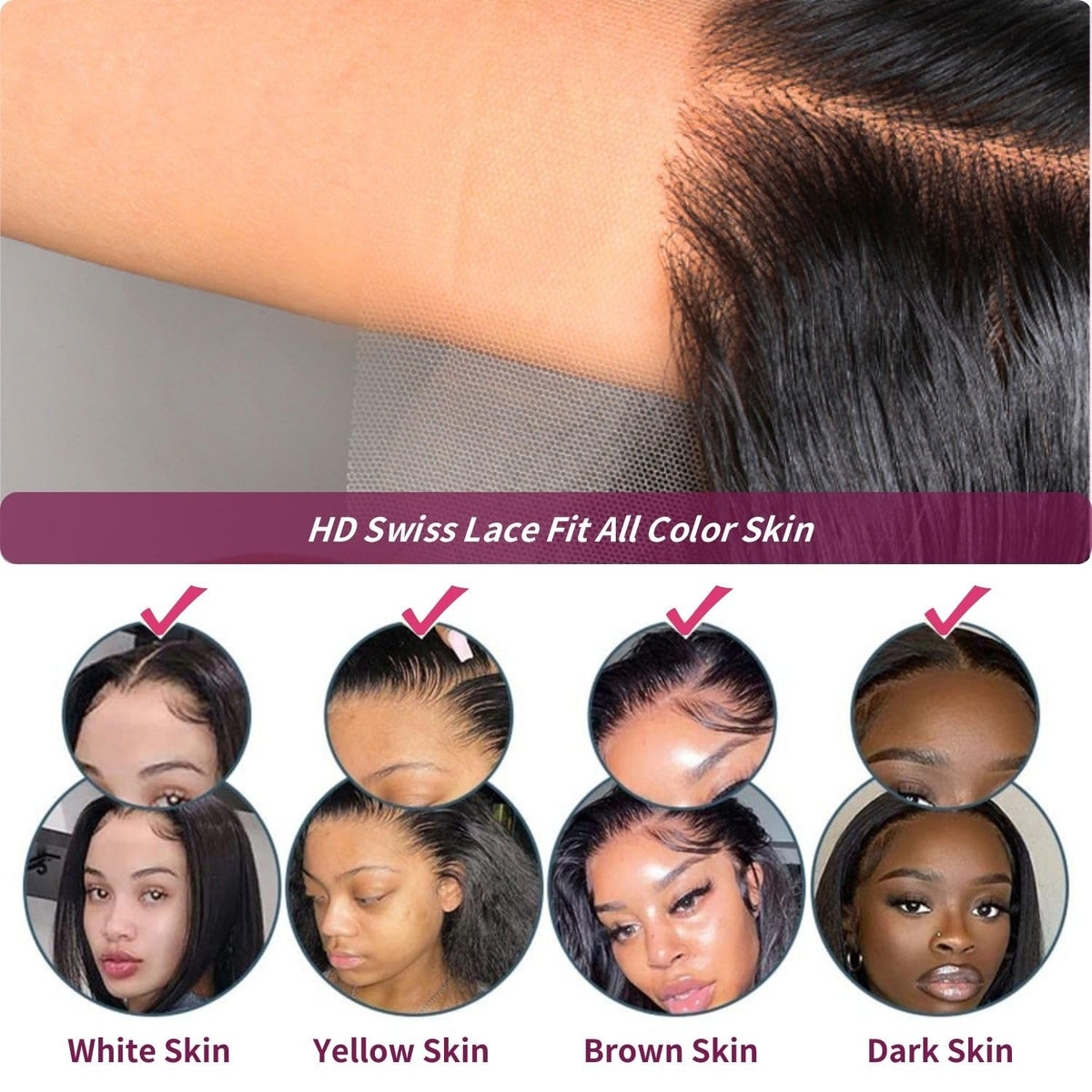 13x4 Lace Front Human Hair Wig Body Wave, Natural Color, Density - view 2
