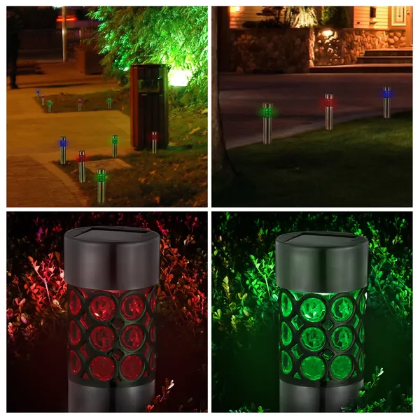 6 Pack Outdoor Solar Light IP44 Waterproof RGB Garden Lamp Landscape Lawn DEcor Light By Kacuyelin Boutique Store - view 6