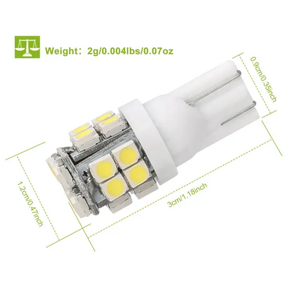 10Pcs 12V T10 LED Light Bulb Wedge Base Interior Dome Map LED Lights - view 2